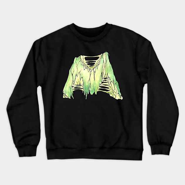 Dramabite Zombie M Letter Initial Typography Text Character Statement Crewneck Sweatshirt by dramabite